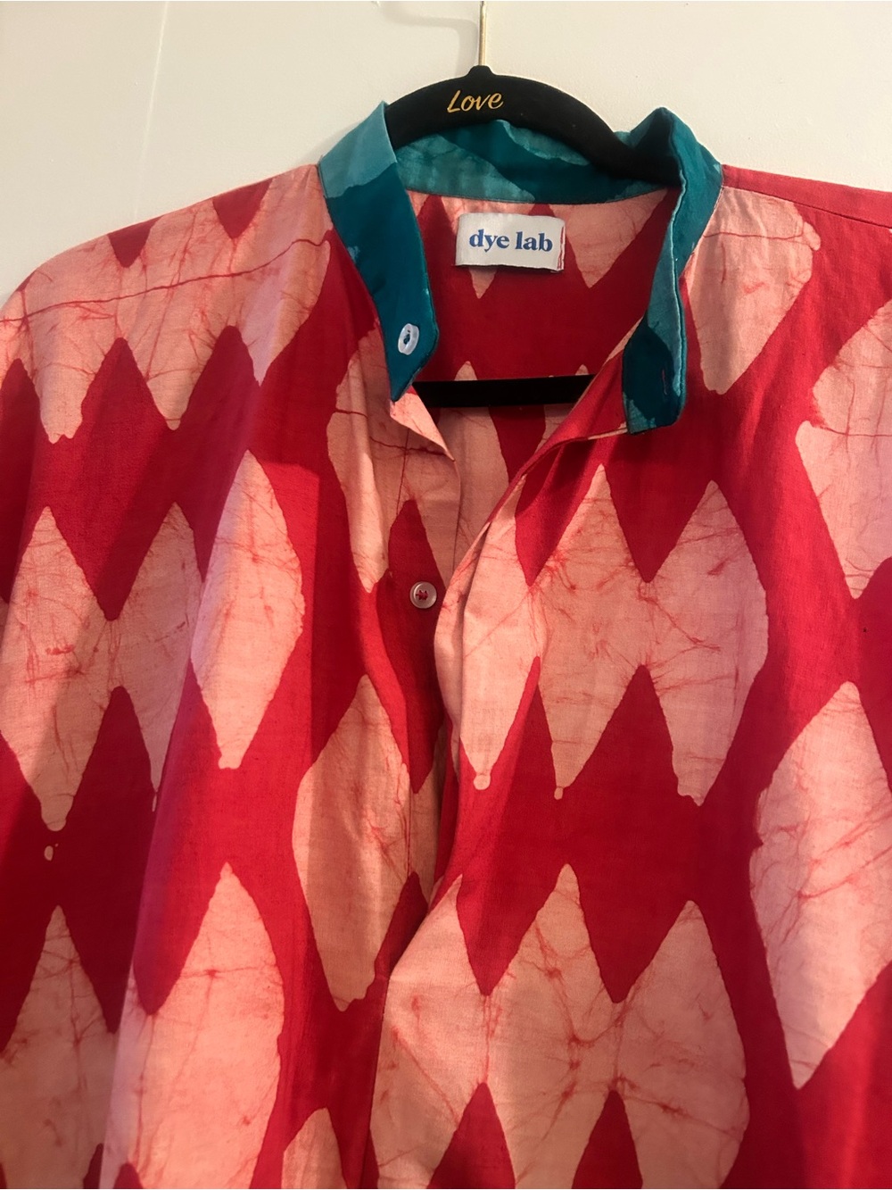Multicolor Shirt Dress w/Kimono Sleeves from DyeLab (New with No Tags); Size M - Picture 5 of 7